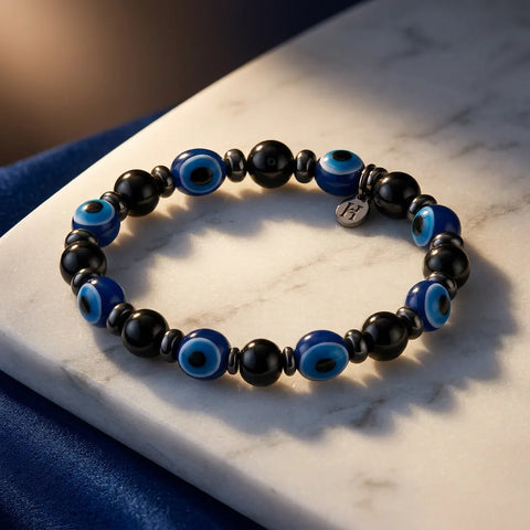 Magnetic Evil Eye Bracelet - 8mm — view 1