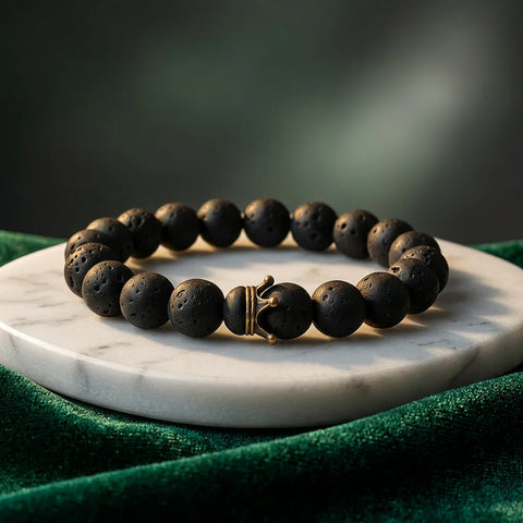 Crown Bracelet With Lava - 10mm — view 1