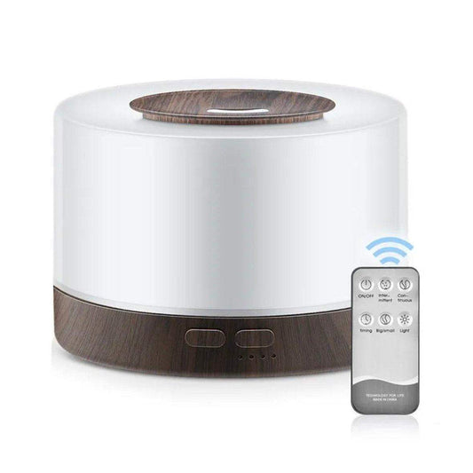 Wood Multi-Color Bluetooth Essential Oil Scent Diffuser Humidifier - 500ml - Dark Wood