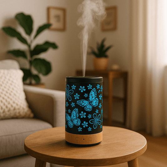 Small Butterfly Metal Essential Oil Scent Diffuser Humidifier - 100 ml