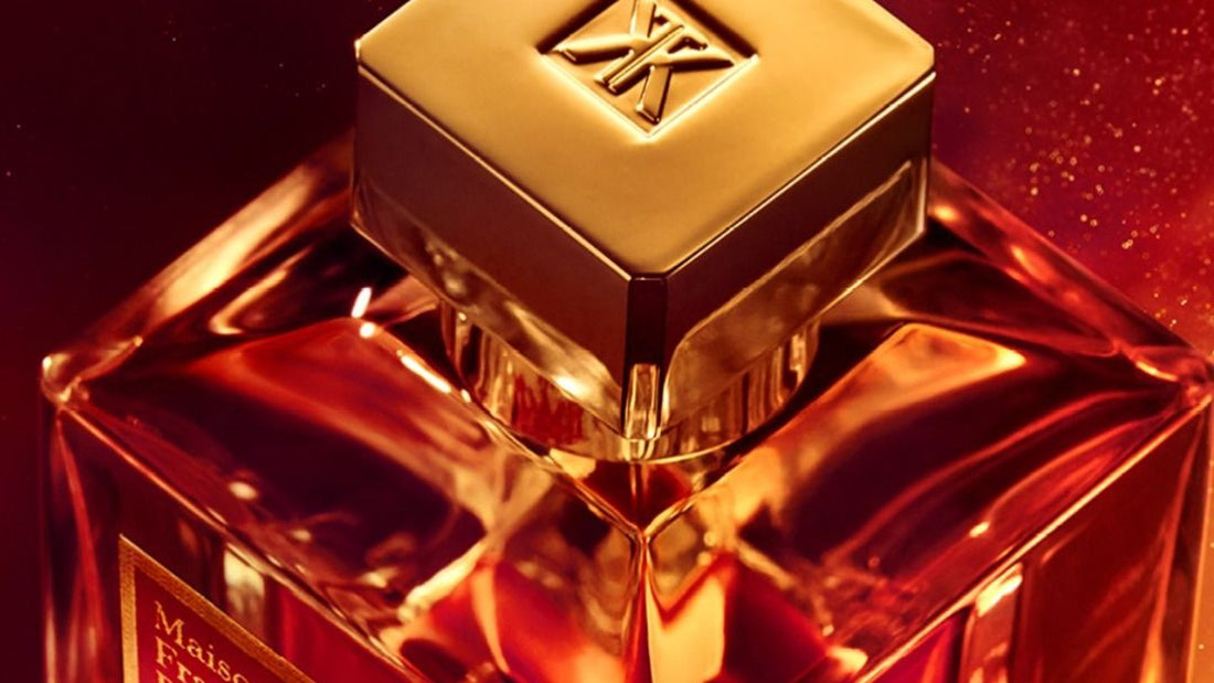 Baccarat Rouge 540 luxury perfume bottle with golden sparkles - BR540 dupe for diffusers