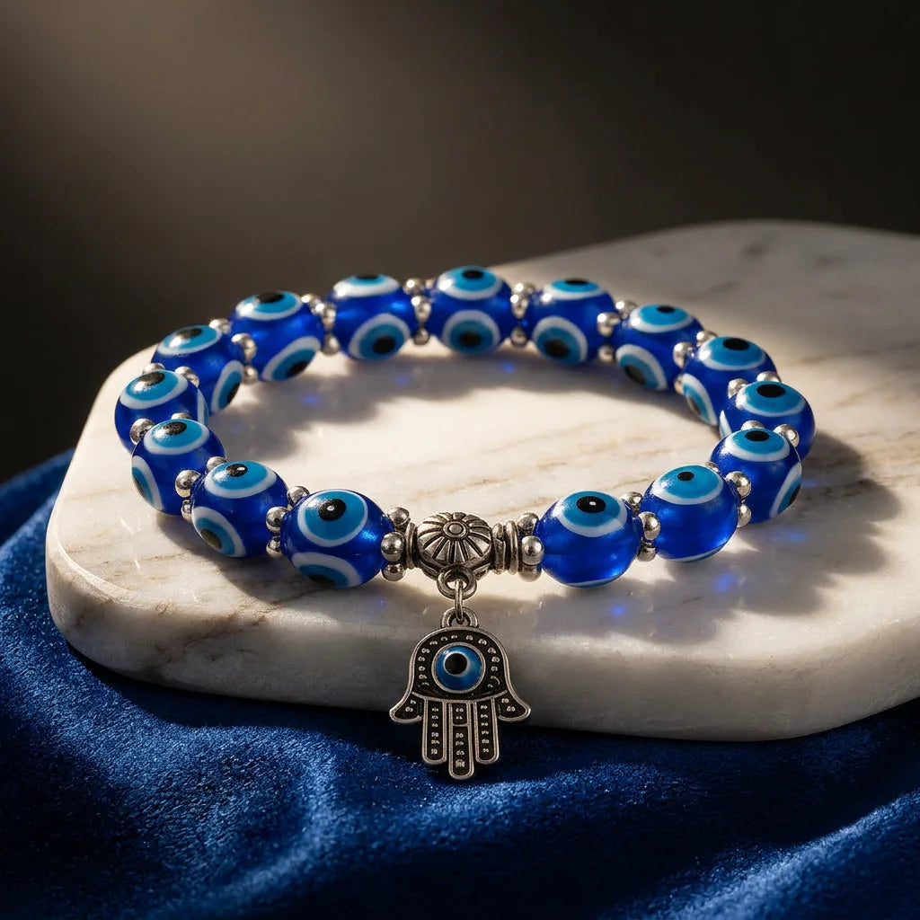 Evil Eye Bracelet - 8mm (Blue Regular) — view 1