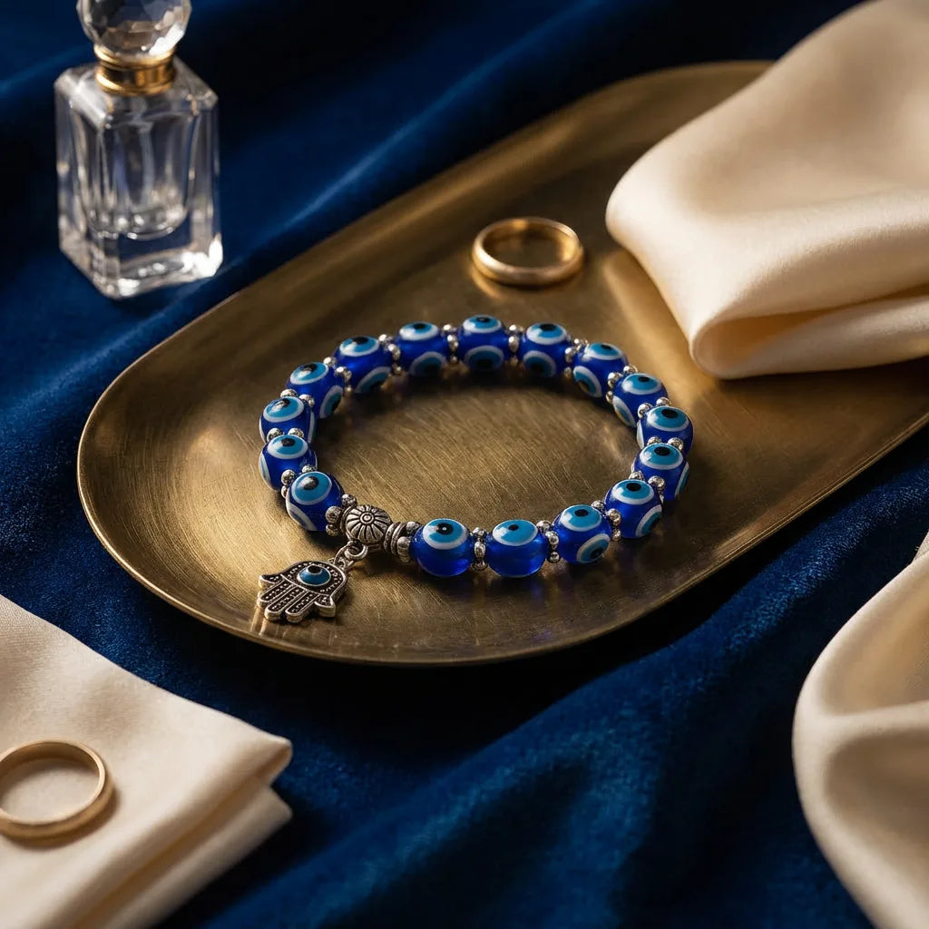 Evil Eye Bracelet - 8mm (Blue Regular) — view 3