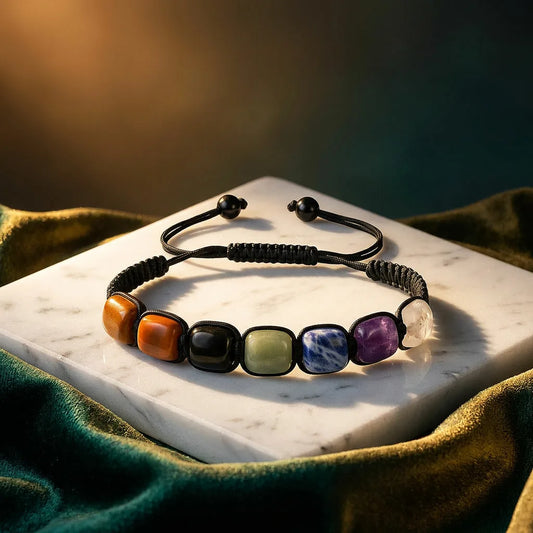 7-Chakra Stone Bracelet - 10mm — view 1