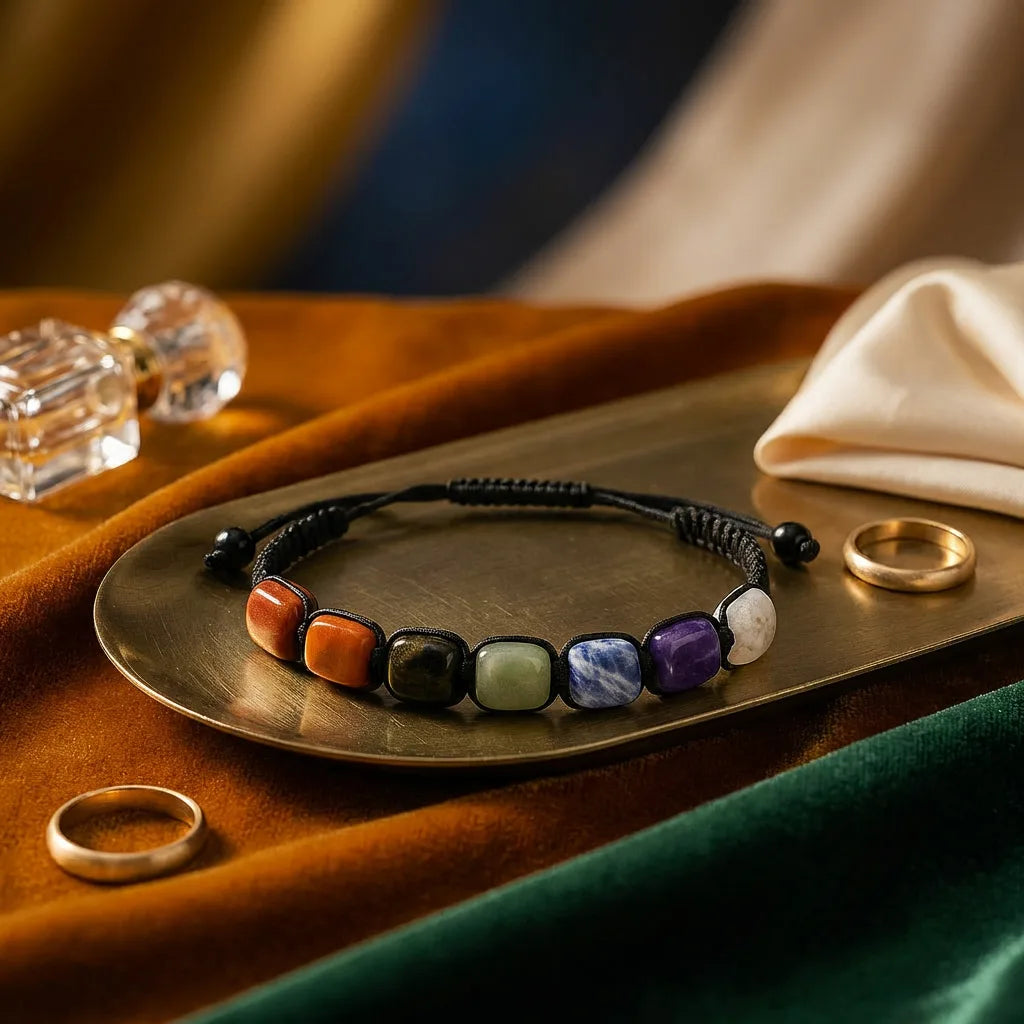 7-Chakra Stone Bracelet - 10mm — view 3