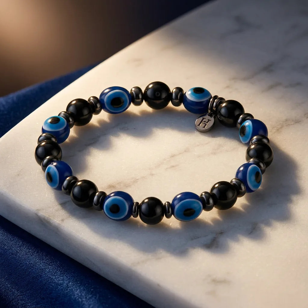 Magnetic Evil Eye Bracelet - 8mm — view 1