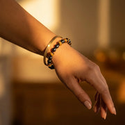 Triple Protection Tiger’s Eye Obsidian Crystal Bracelet - 10mm — view 2