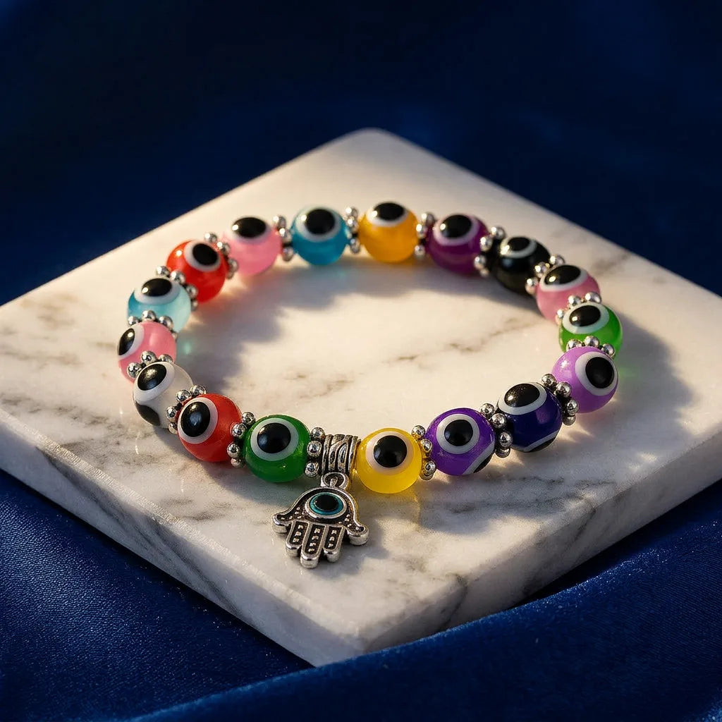 Evil Eye Bracelet - 8mm (Multicolor Regular) — view 1