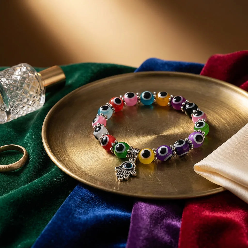Evil Eye Bracelet - 8mm (Multicolor Regular) — view 3