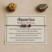 Zodiac crystal bracelet with lava stone beads - image 12 - Aroma Paradise
