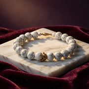 Crown Bracelet With Howlite - 10mm — view 1