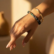 Amazonite Hamsa Hand Bracelet - 8mm — view 2