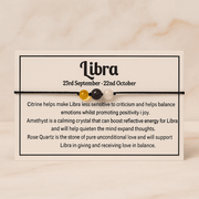 Zodiac crystal bracelet with lava stone beads - detail view - Aroma Paradise