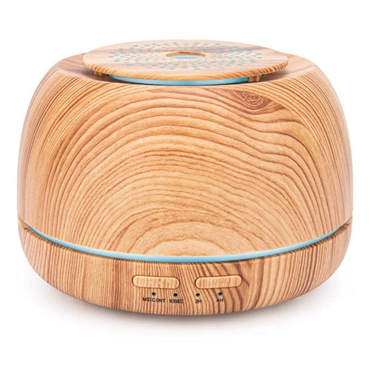 Wood Round Essential Oil Scent Diffuser Humidifier - Light Wood
