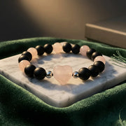 Rose Quartz Heart Crystal Bracelet - 8mm — view 1