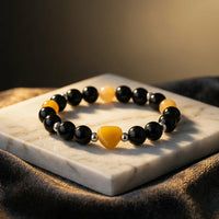 Citrine Crystal Heart Bracelet - 8mm