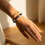 Lapis Lazuli Crystal Heart Bracelet - 8mm — view 2