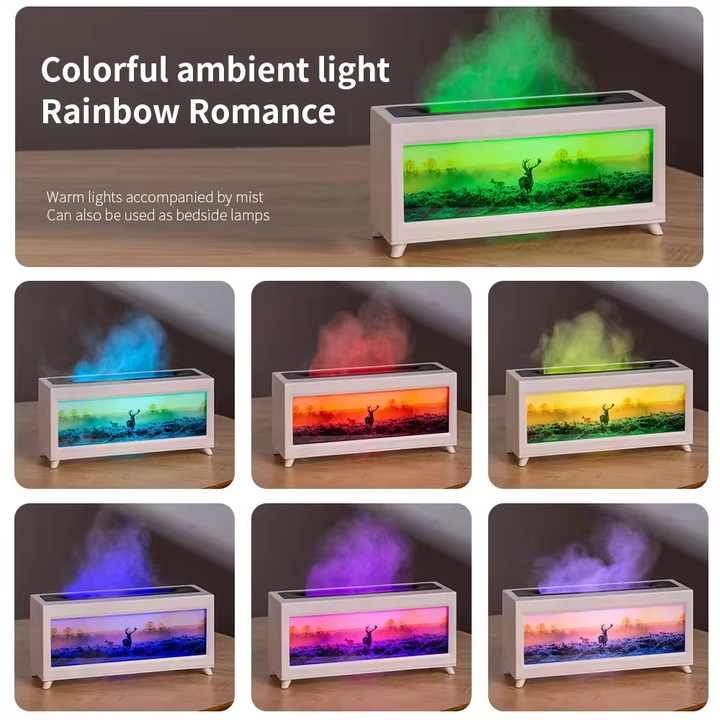 Sunset Diffuser Sunset Warm Flame Essential Oil Scent Diffuser Humidifier – Aroma Paradise