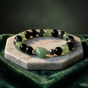Green Aventurine Crystal Heart Bracelet - 8mm — view 1