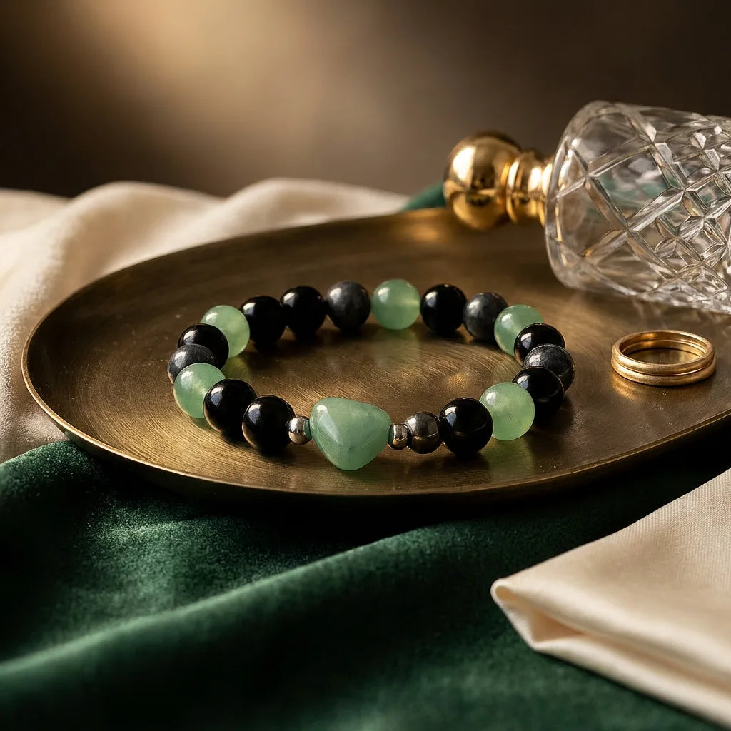 Green Aventurine Crystal Heart Bracelet - 8mm — view 3