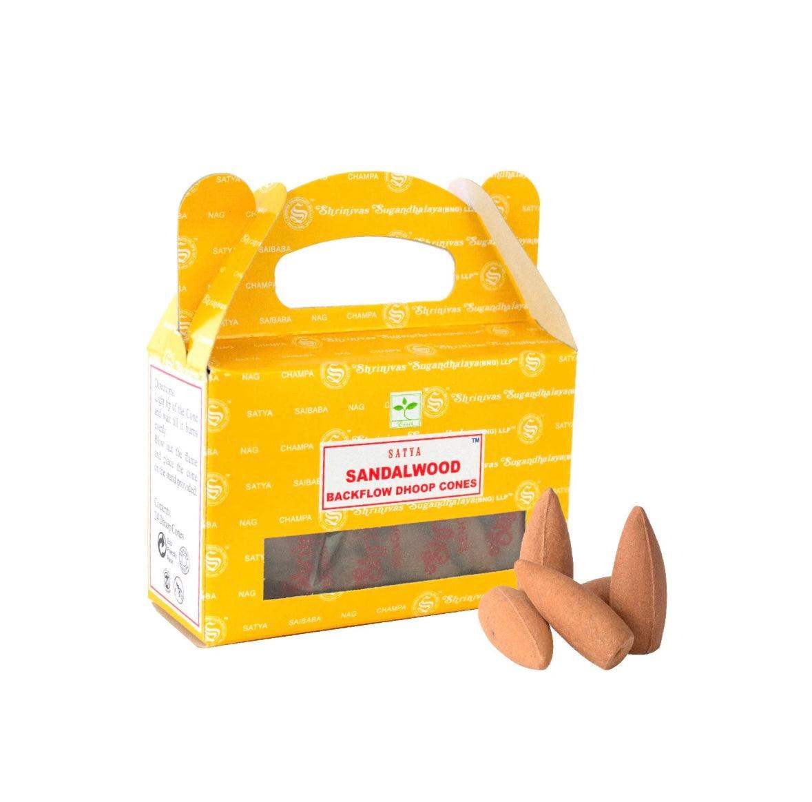 Satya Sandalwood Backflow Incense Cones - Default Title