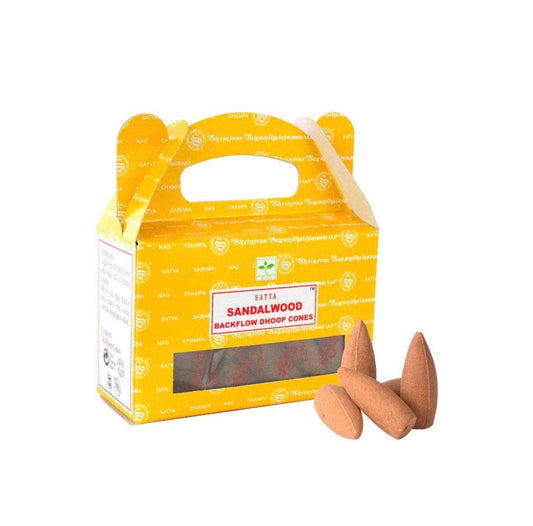 Satya Sandalwood Backflow Incense Cones - Default Title
