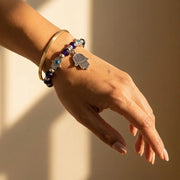 Evil Eye Bracelet - 8mm (Purple) — view 2