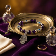 Evil Eye Bracelet - 8mm (Purple) — view 3