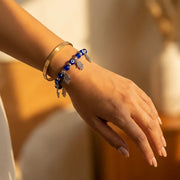 Evil Eye Bracelet - 8mm (Blue with charms) — view 2