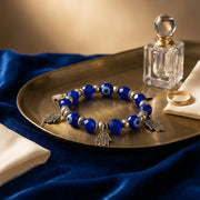 Evil Eye Bracelet - 8mm (Blue with charms) — view 3