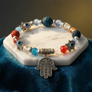 Evil Eye Bracelet - 8mm (Multicolor with charm) — view 1