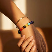 7-Chakra Bracelet with Lava - 10mm — view 2