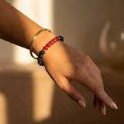 Red Agate Lava Stone Bracelet — view 2