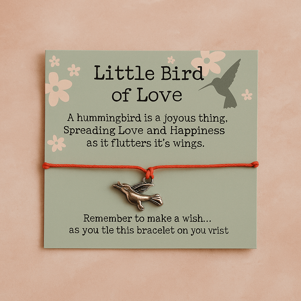 Make a Wish Bracelet - Little Bird Of Love Collection - crystal wish bracelet - lifestyle shot - Aroma Paradise