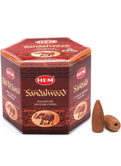 Hem Sandalwood Back Flow Cones - Default Title