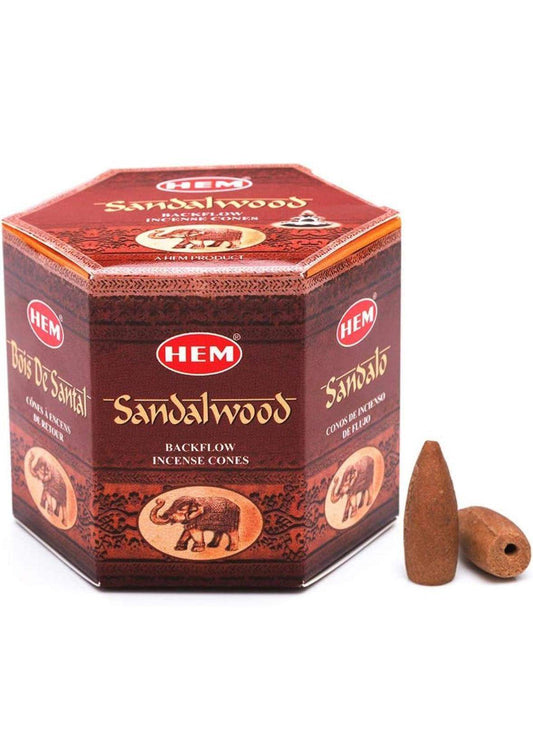 Hem Sandalwood Back Flow Cones - Default Title