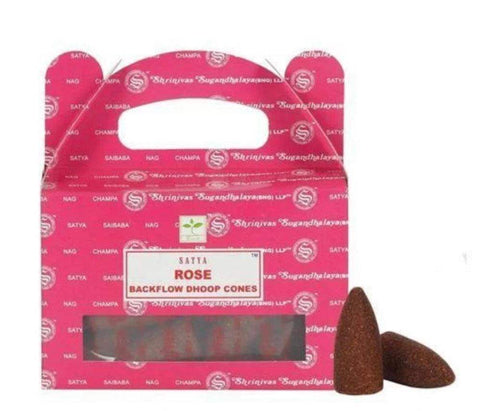 Satya Rose Backflow Incense Cones - Default Title