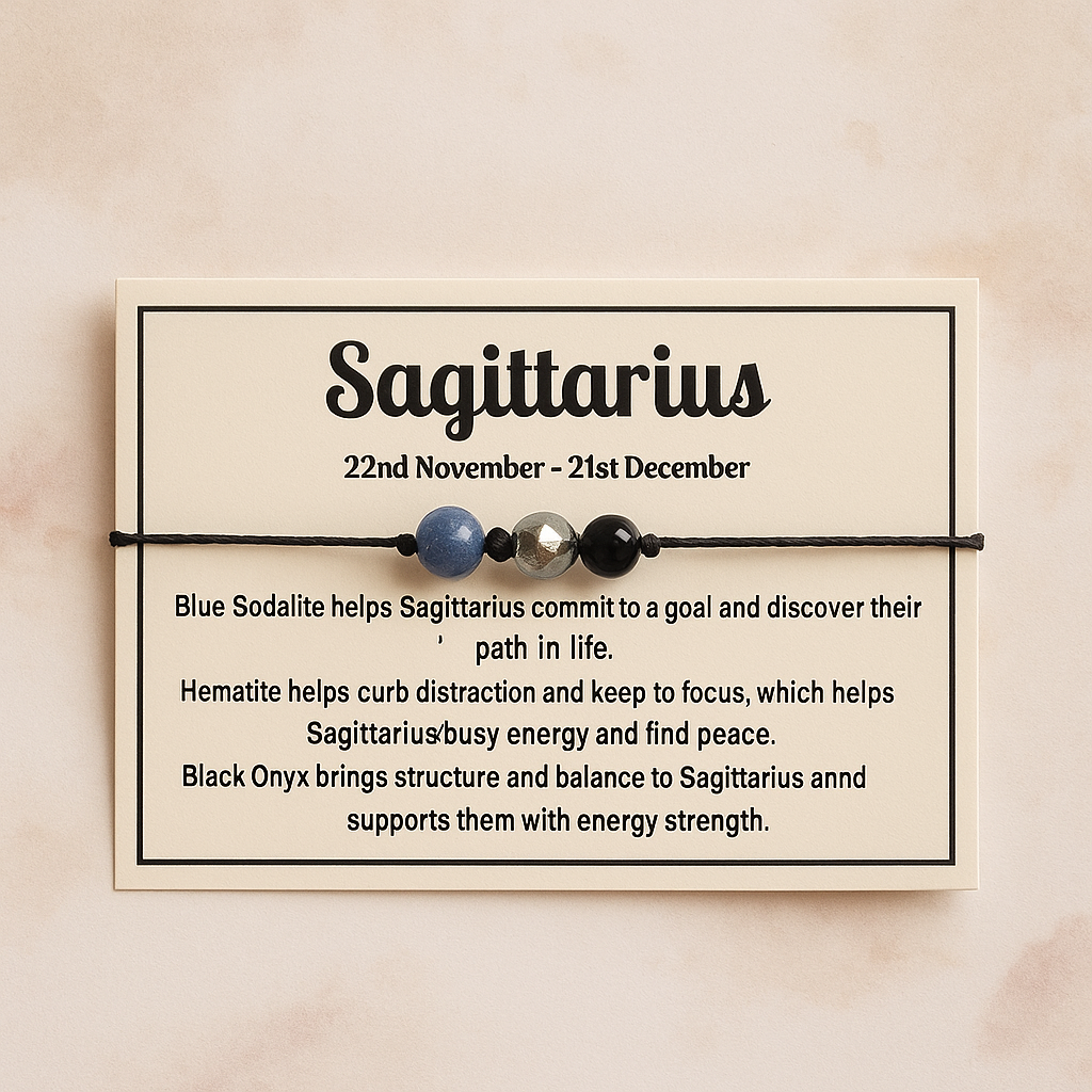 Stone Zodiac Bracelet - Sagittarius