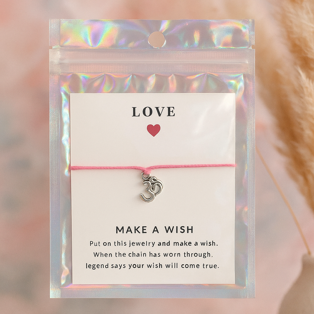 Make A Wish Love Bracelet - Om - Pink