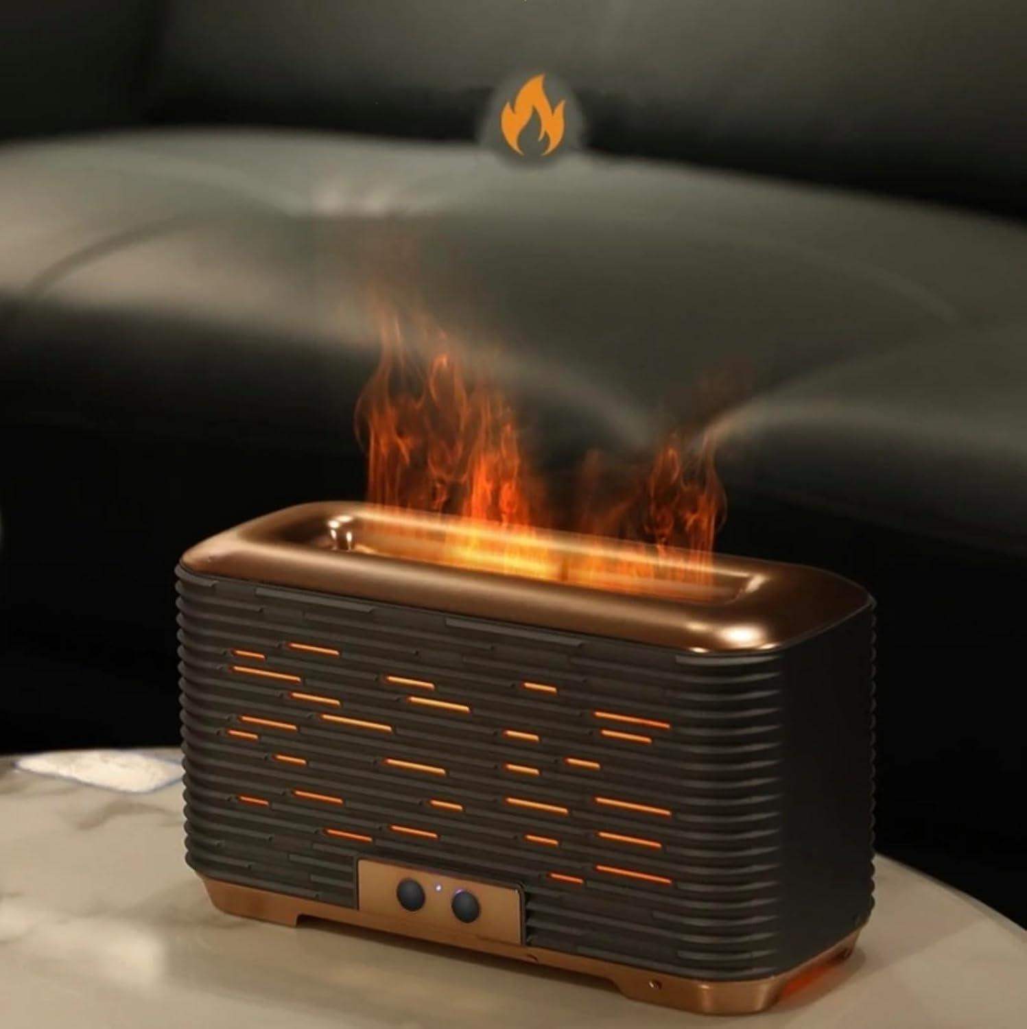 Thick Warm Flame Essential Oil Scent Diffuser Humidifier - Rose gold