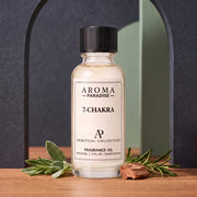 7-Chakra spiritual fragrance oil in an editorial scent setting - Aroma Paradise