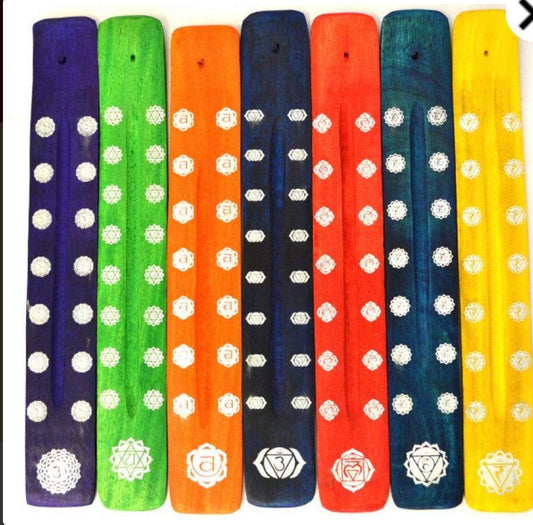 Colorful wooden incense holder - Default Title