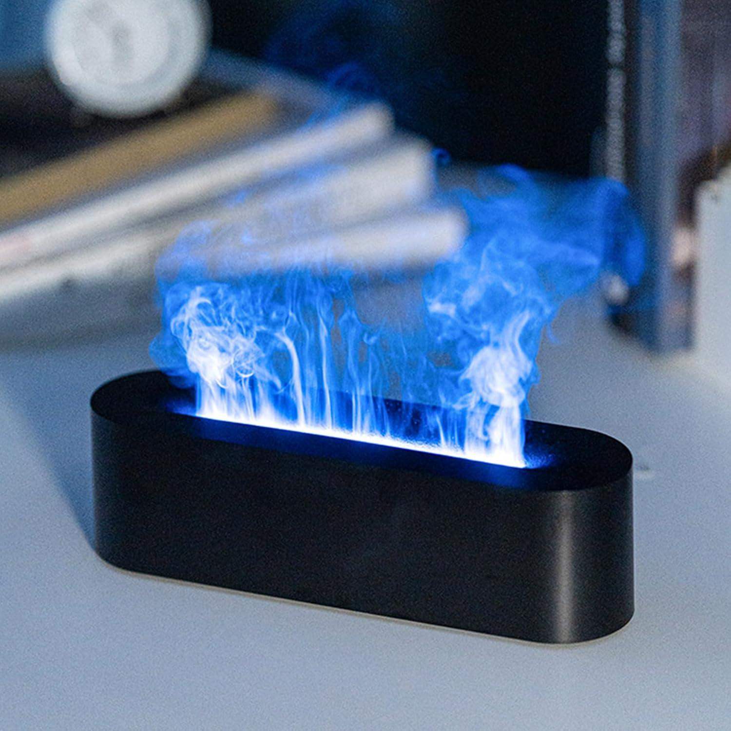 Sleek Warm Flame Essential Oil Scent Diffuser Humidifier - Black