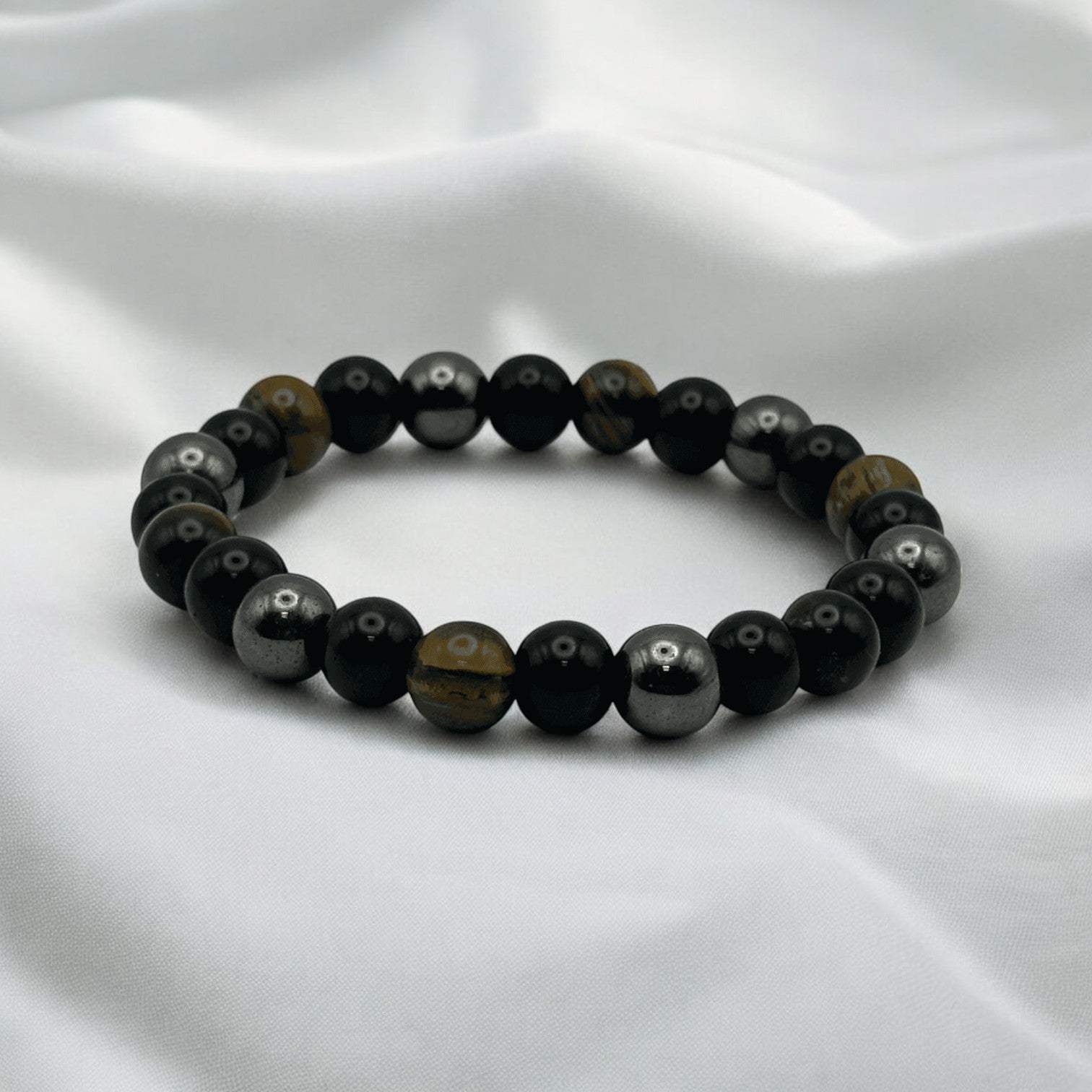Triple Protection Tiger’s eye Bracelet - 8mm - Default Title