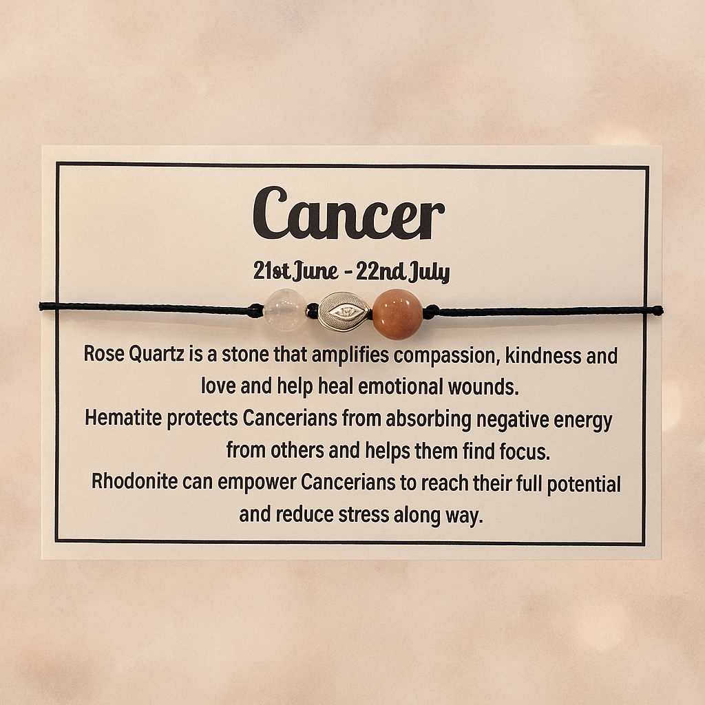 Stone Zodiac Bracelet - Cancer