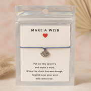 Make A Wish Bracelet - Lotus Flower - Navy Blue - crystal wish bracelet - Aroma Paradise
