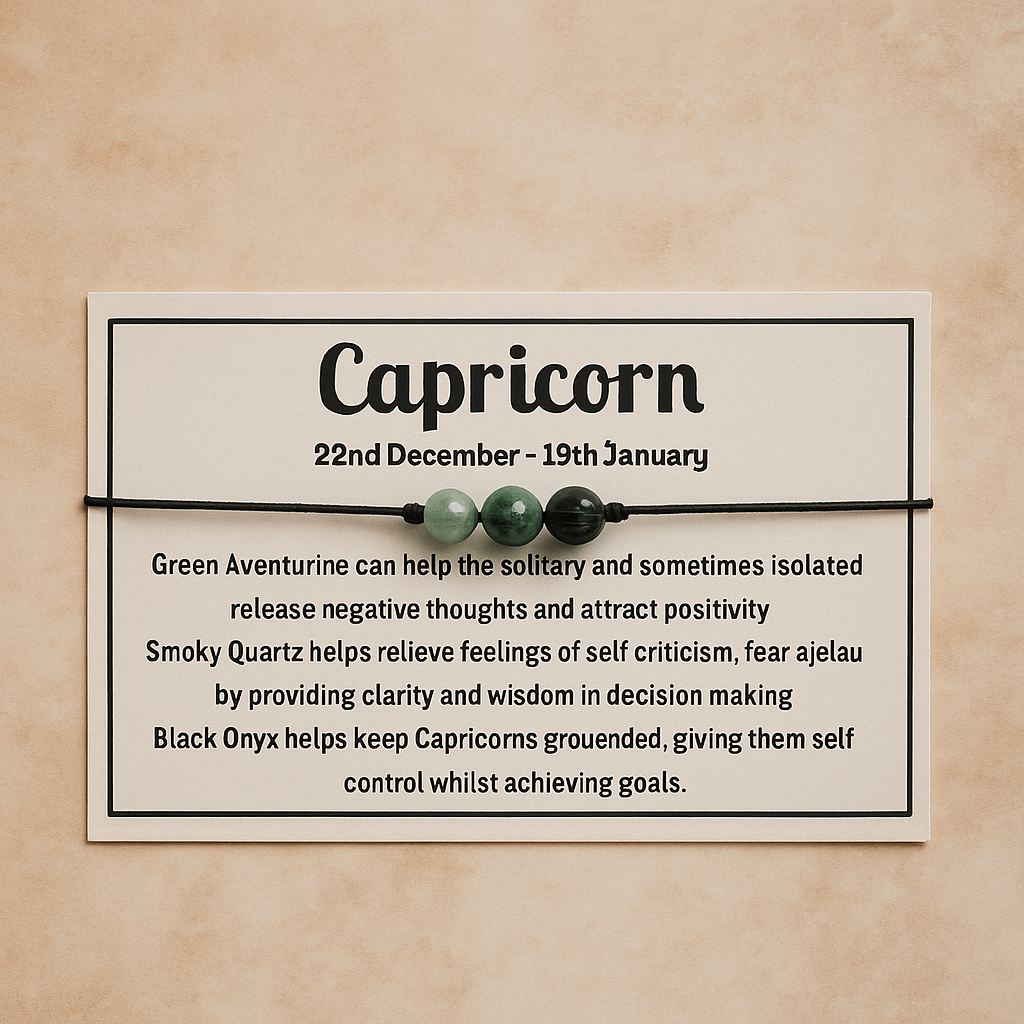 Stone Zodiac Bracelet - Capricorn