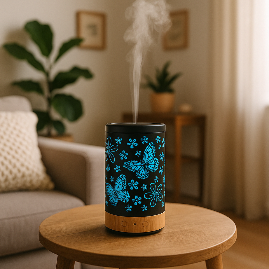 Small Butterfly Essential Oil Scent Diffuser Humidifier- Metal