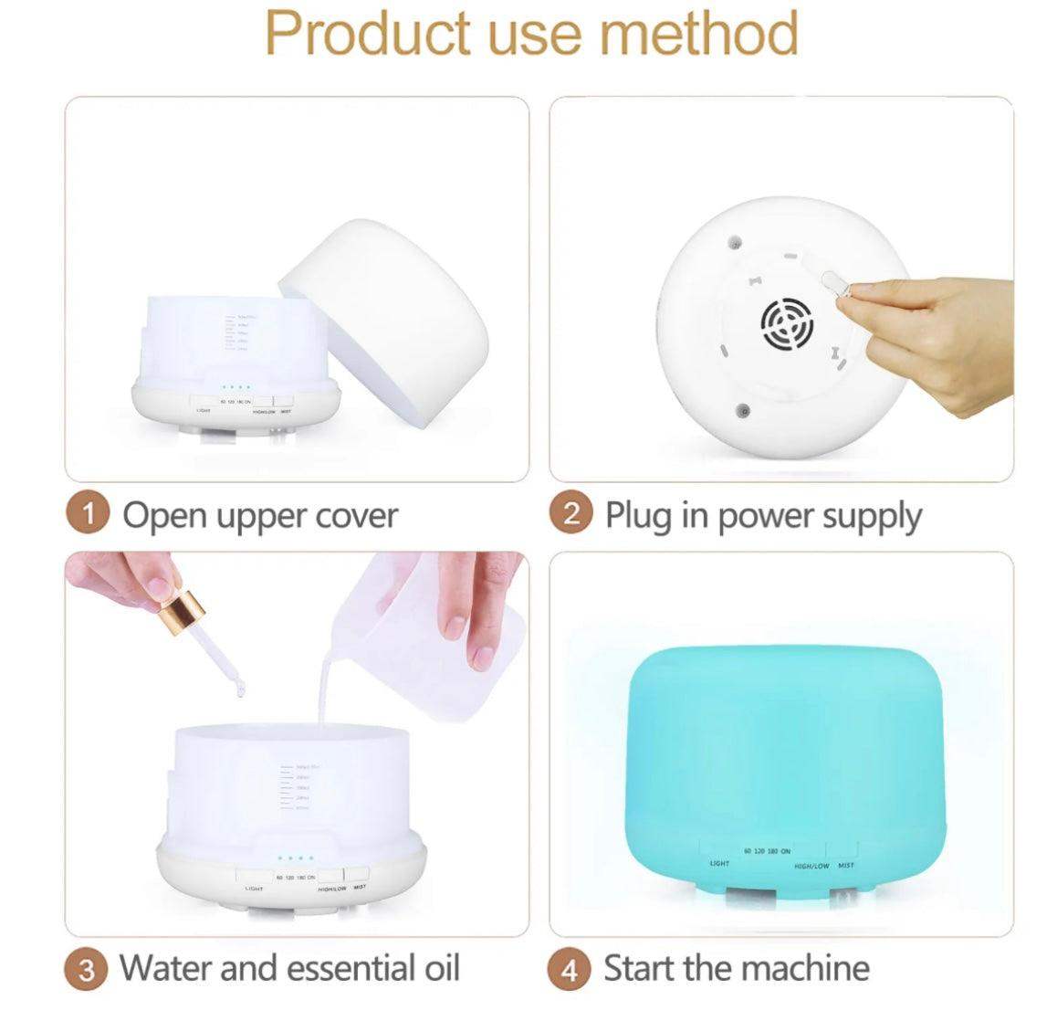 7 Color Ultrasonic Essential Oil Diffuser & Cool Mist Humidifier – LED ...