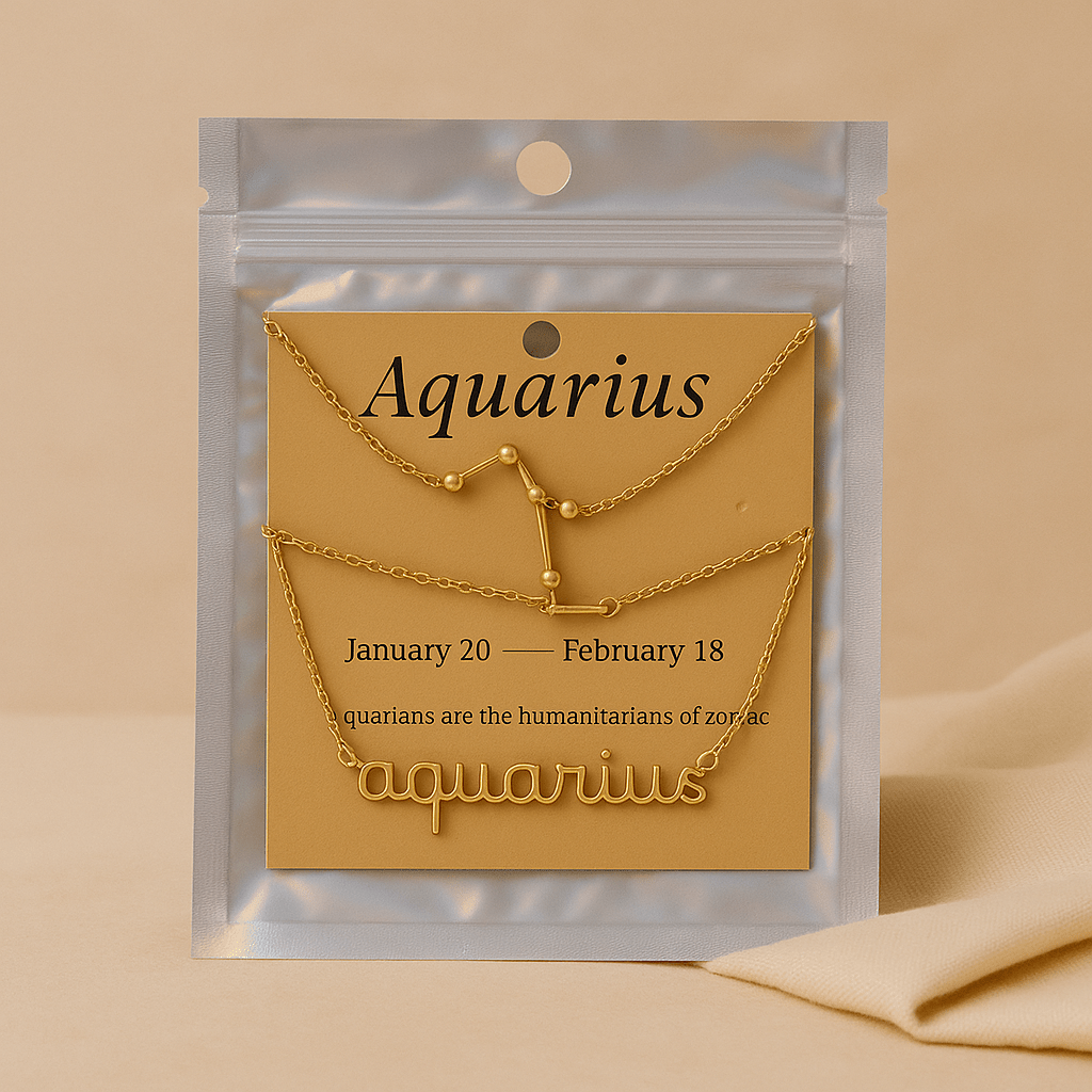 Aquarius zodiac crystal bracelet with lava stone beads - Aroma Paradise